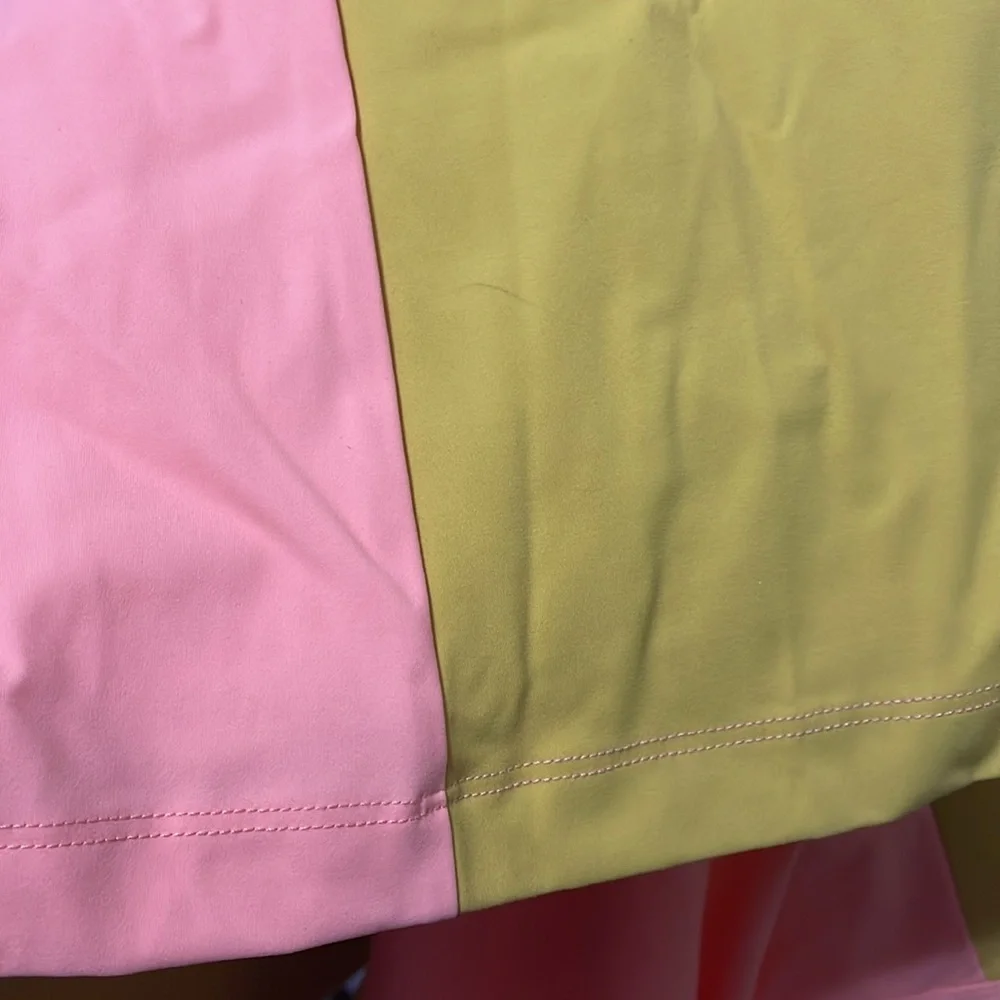 💙💖 NWT Outdoor Voices One Shoulder Colorblock Dress in Nectarine/Dijon - Picture 5 of 7